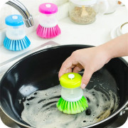 Kitchen Dishwashing Brushes with Liquid Soap Dispenser