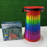 Outdoor Portable Rainbow Folding Chair Adjustable Telescopic Stool