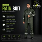 Adult Waterproof Raincoat Jacket with Pants Breathable